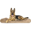 image:imageFurhaven Memory Foam Dog Bed for Large Dogs w Removable Washable Cover For Dogs Up to 75 lbs  Ultra Plush Faux Fur amp Suede Luxe Lounger Contour Mattress  Gray JumboXLCamel