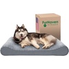image:imageFurhaven Memory Foam Dog Bed for Large Dogs w Removable Washable Cover For Dogs Up to 75 lbs  Ultra Plush Faux Fur amp Suede Luxe Lounger Contour Mattress  Gray JumboXLGray