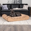 image:imageFurhaven Memory Foam Dog Bed for Large Dogs w Removable Washable Cover For Dogs Up to 75 lbs  Ultra Plush Faux Fur amp Suede Luxe Lounger Contour Mattress  Gray JumboXLCamel