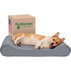 image:imageFurhaven Memory Foam Dog Bed for Large Dogs w Removable Washable Cover For Dogs Up to 75 lbs  Ultra Plush Faux Fur amp Suede Luxe Lounger Contour Mattress  Gray JumboXLGray