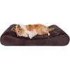 image:imageFurhaven Memory Foam Dog Bed for Large Dogs w Removable Washable Cover For Dogs Up to 75 lbs  Ultra Plush Faux Fur amp Suede Luxe Lounger Contour Mattress  Gray JumboXLEspresso