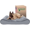 image:imageFurhaven Memory Foam Dog Bed for Large Dogs w Removable Washable Cover For Dogs Up to 75 lbs  Ultra Plush Faux Fur amp Suede Luxe Lounger Contour Mattress  Gray JumboXLGray