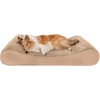 image:imageFurhaven Memory Foam Dog Bed for Large Dogs w Removable Washable Cover For Dogs Up to 75 lbs  Ultra Plush Faux Fur amp Suede Luxe Lounger Contour Mattress  Gray JumboXLCamel