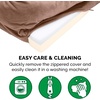 image:imageFurhaven Memory Foam Dog Bed for MediumSmall Dogs w Removable Bolsters amp Washable Cover For Dogs Up to 35 lbs  Plush amp Velvet Waves Perfect Comfort Sofa  Brownstone MediumBrownstone Faux Fur  Velvet