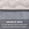 image:imageFurhaven Memory Foam Dog Bed for MediumSmall Dogs w Removable Bolsters amp Washable Cover For Dogs Up to 35 lbs  Plush amp Velvet Waves Perfect Comfort Sofa  Brownstone MediumGranite Gray Plush  Velvet Waves
