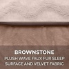 image:imageFurhaven Memory Foam Dog Bed for MediumSmall Dogs w Removable Bolsters amp Washable Cover For Dogs Up to 35 lbs  Plush amp Velvet Waves Perfect Comfort Sofa  Brownstone MediumBrownstone Faux Fur  Velvet