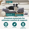 image:imageFurhaven Memory Foam Dog Bed for MediumSmall Dogs w Removable Bolsters amp Washable Cover For Dogs Up to 35 lbs  Plush amp Velvet Waves Perfect Comfort Sofa  Brownstone MediumGranite Gray Plush  Velvet Waves