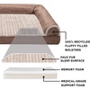 image:imageFurhaven Memory Foam Dog Bed for MediumSmall Dogs w Removable Bolsters amp Washable Cover For Dogs Up to 35 lbs  Sherpa amp Chenille Sofa  Cream MediumLuxe Faux Fur  Linen Woodsmoke