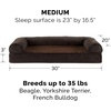 image:imageFurhaven Memory Foam Dog Bed for MediumSmall Dogs w Removable Bolsters amp Washable Cover For Dogs Up to 35 lbs  Sherpa amp Chenille Sofa  Cream MediumSherpa  Chenille Coffee