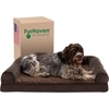 image:imageFurhaven Memory Foam Dog Bed for MediumSmall Dogs w Removable Bolsters amp Washable Cover For Dogs Up to 35 lbs  Sherpa amp Chenille Sofa  Cream MediumSherpa  Chenille Coffee