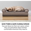 image:imageFurhaven Memory Foam Dog Bed for MediumSmall Dogs w Removable Bolsters amp Washable Cover For Dogs Up to 35 lbs  Sherpa amp Chenille Sofa  Cream MediumSherpa  Chenille Cream