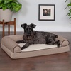 image:imageFurhaven Memory Foam Dog Bed for MediumSmall Dogs w Removable Bolsters amp Washable Cover For Dogs Up to 35 lbs  Sherpa amp Chenille Sofa  Cream MediumSherpa  Chenille Cream