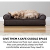 image:imageFurhaven Memory Foam Dog Bed for MediumSmall Dogs w Removable Bolsters amp Washable Cover For Dogs Up to 35 lbs  Sherpa amp Chenille Sofa  Cream MediumSherpa  Chenille Coffee