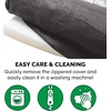 image:imageFurhaven Memory Foam Dog Bed for MediumSmall Dogs w Removable Bolsters amp Washable Cover For Dogs Up to 35 lbs  Sherpa amp Chenille Sofa  Cream MediumLuxe Faux Fur  Performance Linen Charcoal