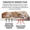 image:imageFurhaven Memory Foam Dog Bed for MediumSmall Dogs w Removable Bolsters amp Washable Cover For Dogs Up to 35 lbs  Sherpa amp Chenille Sofa  Cream MediumLuxe Faux Fur  Linen Woodsmoke