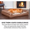 image:imageFurhaven Memory Foam Dog Bed for MediumSmall Dogs w Removable Bolsters amp Washable Cover For Dogs Up to 35 lbs  Sherpa amp Chenille Sofa  Cream MediumLuxe Faux Fur  Linen Woodsmoke