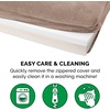 image:imageFurhaven Memory Foam Dog Bed for MediumSmall Dogs w Removable Bolsters amp Washable Cover For Dogs Up to 35 lbs  Sherpa amp Chenille Sofa  Cream MediumSherpa  Chenille Cream