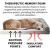 image:imageFurhaven Memory Foam Dog Bed for MediumSmall Dogs w Removable Bolsters amp Washable Cover For Dogs Up to 35 lbs  Sherpa amp Chenille Sofa  Cream MediumLuxe Faux Fur  Linen Charcoal