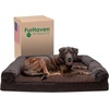 image:imageFurhaven Memory Foam Dog Bed for MediumSmall Dogs w Removable Bolsters amp Washable Cover For Dogs Up to 35 lbs  Sherpa amp Chenille Sofa  Cream MediumSherpa  Chenille Coffee