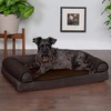 image:imageFurhaven Memory Foam Dog Bed for MediumSmall Dogs w Removable Bolsters amp Washable Cover For Dogs Up to 35 lbs  Sherpa amp Chenille Sofa  Cream MediumSherpa  Chenille Coffee