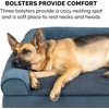 image:imageFurhaven Memory Foam Dog Bed for MediumSmall Dogs w Removable Bolsters amp Washable Cover For Dogs Up to 35 lbs  Sherpa amp Chenille Sofa  Cream MediumSherpa  Chenille Orion Blue