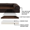 image:imageFurhaven Memory Foam Dog Bed for MediumSmall Dogs w Removable Bolsters amp Washable Cover For Dogs Up to 35 lbs  Sherpa amp Chenille Sofa  Cream MediumSherpa  Chenille Coffee