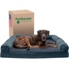 image:imageFurhaven Memory Foam Dog Bed for MediumSmall Dogs w Removable Bolsters amp Washable Cover For Dogs Up to 35 lbs  Sherpa amp Chenille Sofa  Cream MediumSherpa  Chenille Orion Blue