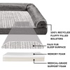 image:imageFurhaven Memory Foam Dog Bed for MediumSmall Dogs w Removable Bolsters amp Washable Cover For Dogs Up to 35 lbs  Sherpa amp Chenille Sofa  Cream MediumLuxe Faux Fur  Linen Charcoal