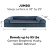 image:imageFurhaven Memory Foam Dog Bed for MediumSmall Dogs w Removable Bolsters amp Washable Cover For Dogs Up to 35 lbs  Sherpa amp Chenille Sofa  Cream MediumSherpa  Chenille Orion Blue