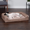 image:imageFurhaven Memory Foam Dog Bed for MediumSmall Dogs w Removable Bolsters amp Washable Cover For Dogs Up to 35 lbs  Sherpa amp Chenille Sofa  Cream MediumLuxe Faux Fur  Linen Woodsmoke