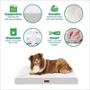 image:imageFurhaven Orthopedic Dog Bed  Puffy Quilted Foam Mattress with Removable Washable Cover Soft amp Supportive for Kennels amp Crates  Large RustLight Gray