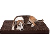 image:imageFurhaven Orthopedic Dog Bed  Puffy Quilted Foam Mattress with Removable Washable Cover Soft amp Supportive for Kennels amp Crates  Large RustMinky Chocolate