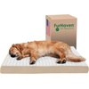 image:imageFurhaven Orthopedic Dog Bed  Puffy Quilted Foam Mattress with Removable Washable Cover Soft amp Supportive for Kennels amp Crates  Large RustMinky Cream