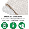 image:imageFurhaven Orthopedic Dog Bed  Puffy Quilted Foam Mattress with Removable Washable Cover Soft amp Supportive for Kennels amp Crates  Large RustMinky Cream