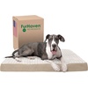 image:imageFurhaven Orthopedic Dog Bed  Puffy Quilted Foam Mattress with Removable Washable Cover Soft amp Supportive for Kennels amp Crates  Large RustMinky Cream