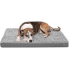 image:imageFurhaven Orthopedic Dog Bed  Puffy Quilted Foam Mattress with Removable Washable Cover Soft amp Supportive for Kennels amp Crates  Large RustMinky Gray