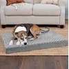 image:imageFurhaven Orthopedic Dog Bed  Puffy Quilted Foam Mattress with Removable Washable Cover Soft amp Supportive for Kennels amp Crates  Large RustMinky Gray