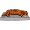 image:imageFurhaven Orthopedic Dog Bed  Puffy Quilted Foam Mattress with Removable Washable Cover Soft amp Supportive for Kennels amp Crates  Large RustMinky Gray