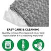 image:imageFurhaven Orthopedic Dog Bed  Puffy Quilted Foam Mattress with Removable Washable Cover Soft amp Supportive for Kennels amp Crates  Large RustMinky Gray