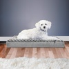 image:imageFurhaven Orthopedic Dog Bed  Puffy Quilted Foam Mattress with Removable Washable Cover Soft amp Supportive for Kennels amp Crates  Large RustMinky Gray