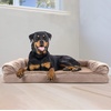 image:imageFurhaven Orthopedic Dog Bed for Large Dogs w Removable Bolsters amp Washable Cover For Dogs Up to 95 lbs  Plush amp Suede Sofa  Almondine JumboXLAlmondine
