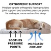 image:imageFurhaven Orthopedic Dog Bed for Large Dogs w Removable Bolsters amp Washable Cover For Dogs Up to 95 lbs  Plush amp Suede Sofa  Almondine JumboXLAlmondine