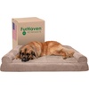image:imageFurhaven Orthopedic Dog Bed for Large Dogs w Removable Bolsters amp Washable Cover For Dogs Up to 95 lbs  Plush amp Suede Sofa  Almondine JumboXLAlmondine