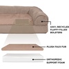 image:imageFurhaven Orthopedic Dog Bed for Large Dogs w Removable Bolsters amp Washable Cover For Dogs Up to 95 lbs  Plush amp Suede Sofa  Almondine JumboXLAlmondine