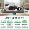 image:imageFurhaven Orthopedic Dog Bed for Large Dogs w Removable Bolsters amp Washable Cover For Dogs Up to 95 lbs  Plush amp Suede Sofa  Almondine JumboXLCharcoal