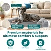 image:imageFurhaven Orthopedic Dog Bed for Large Dogs w Removable Bolsters amp Washable Cover For Dogs Up to 95 lbs  Plush amp Suede Sofa  Almondine JumboXLCharcoal