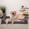 image:imageFurhaven Orthopedic Dog Bed for Large Dogs w Removable Bolsters amp Washable Cover For Dogs Up to 95 lbs  Plush amp Suede Sofa  Almondine JumboXLCharcoal