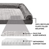 image:imageFurhaven Orthopedic Dog Bed for Large Dogs w Removable Bolsters amp Washable Cover For Dogs Up to 95 lbs  Plush amp Suede Sofa  Almondine JumboXLCharcoal