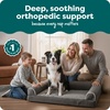 image:imageFurhaven Orthopedic Dog Bed for Large Dogs w Removable Bolsters amp Washable Cover For Dogs Up to 95 lbs  Plush amp Suede Sofa  Almondine JumboXLCharcoal