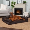 image:imageFurhaven Orthopedic Dog Bed for Large Dogs w Removable Bolsters amp Washable Cover For Dogs Up to 95 lbs  Plush amp Suede Sofa  Almondine JumboXLCoffee